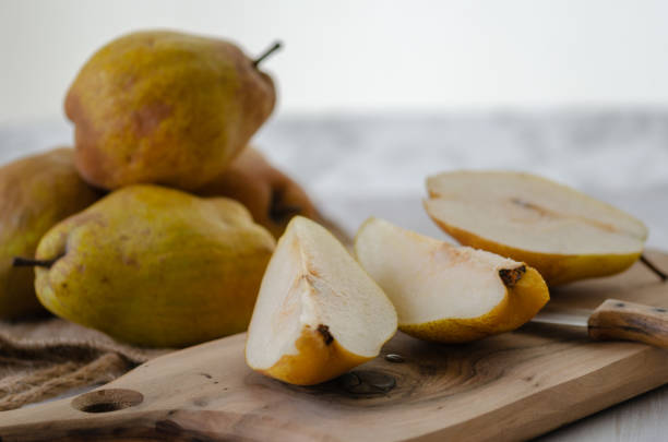 istock Fresh ripe organic yellow pears 1057685184