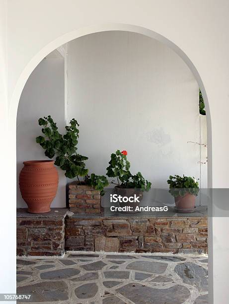Cycladic Interior Stock Photo - Download Image Now - Arch - Architectural Feature, Sparse, Architecture