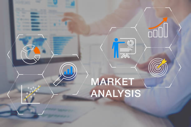 istock Market analysis business team working on sales data report analytics on computer screen in office for insights on decision about marketing and advertisement strategy, concept with icons 1057689960