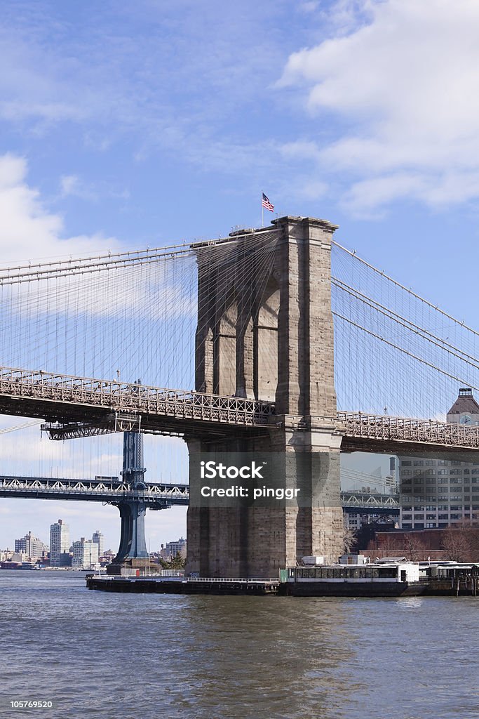 Brooklyn Bridge, New York, Stany Zjednoczone - Zbiór zdjęć royalty-free (Architektura)