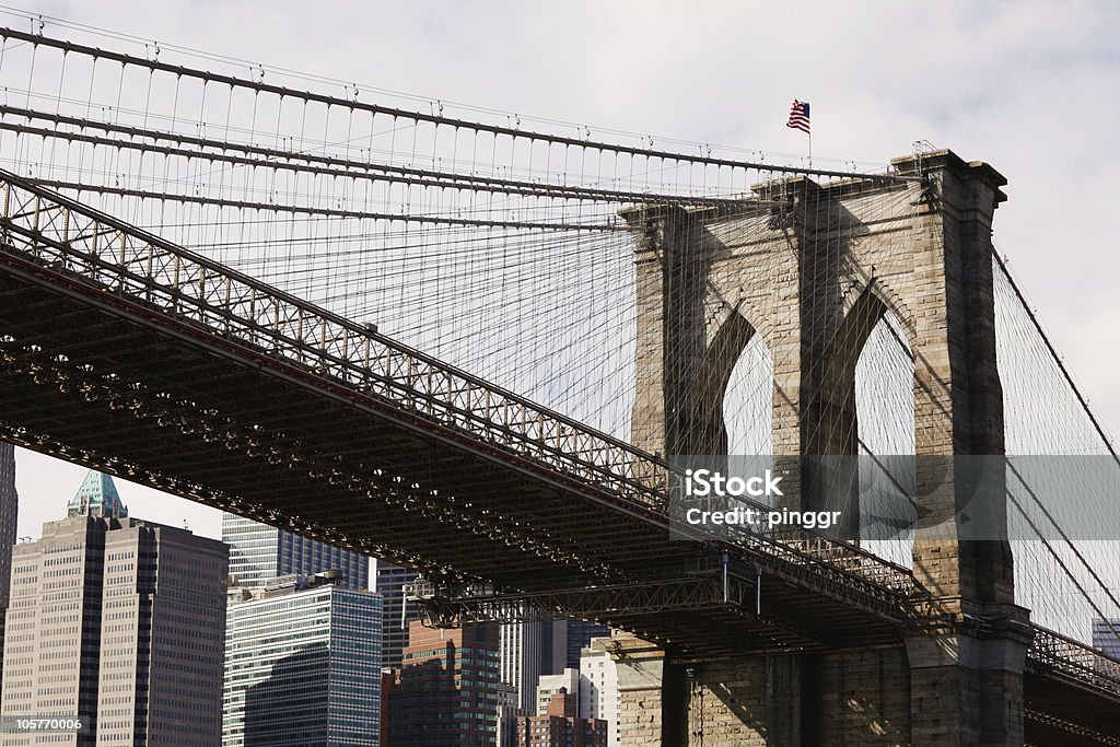 Brooklyn Bridge, New York, Stany Zjednoczone - Zbiór zdjęć royalty-free (Most Brookliński)