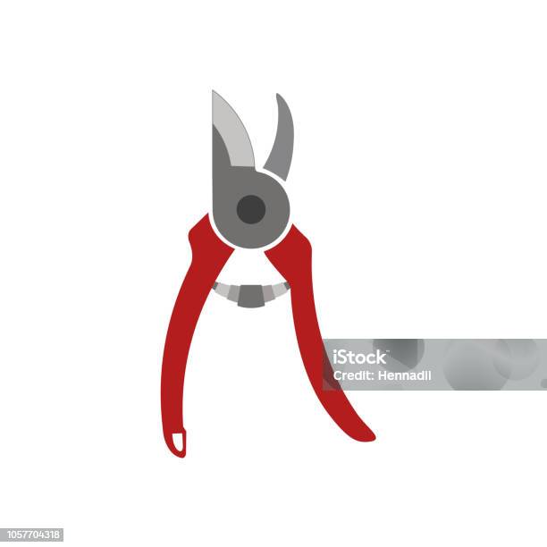 Bypass Secateur Vector Stock Illustration - Download Image Now - Pruning Shears, Hedge Clippers, Tree