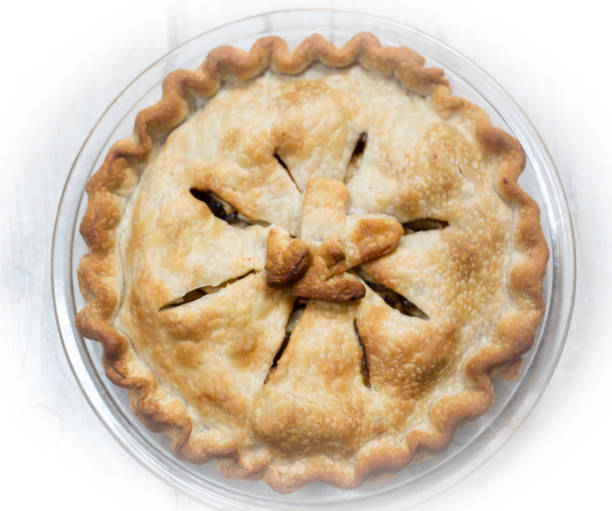 istock USA Cuisine: Fresh Homemade Apple Pie, Vintage Napkin 1057710208