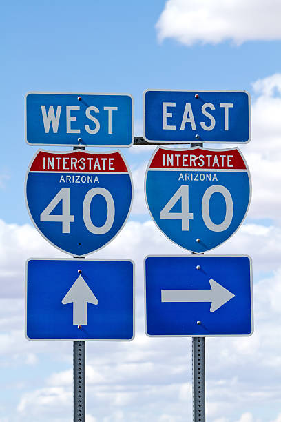 istock Interstate 40 highway sign in Arizona 105771168