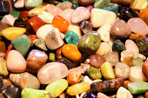 istock Multi Colored Heap of Polished Gemstones 1057713670
