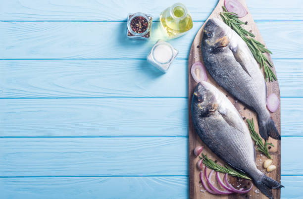 istock Raw dorado fish and ingridient for cooking 1057713912