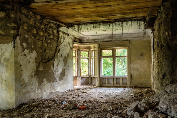 istock Interior of an abandoned mansion 1057715776