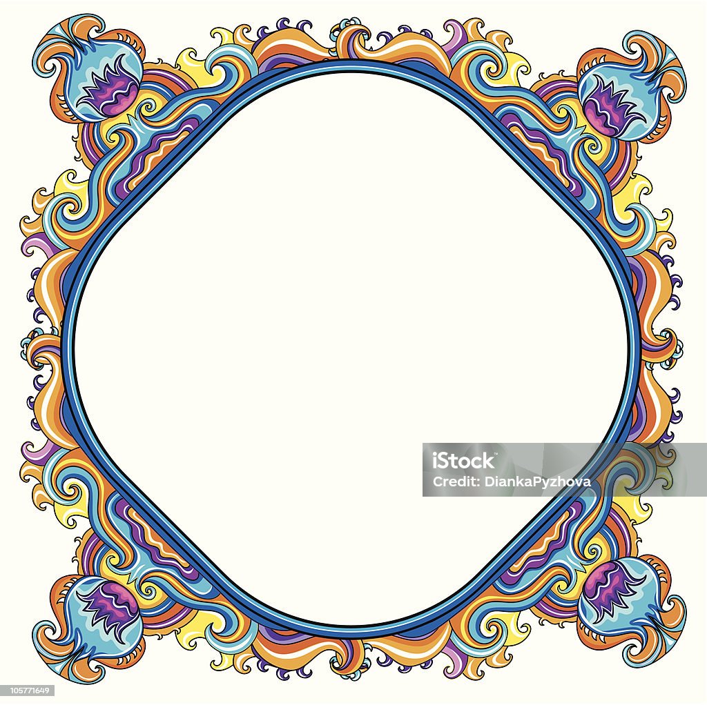 Abstract floral frame series  Abstract stock vector
