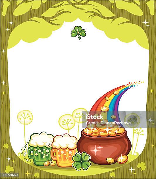 Vetores de St Patricks Day Quadro e mais imagens de Arco-íris - Arco-íris, Bandeira Irlandesa, Bebida