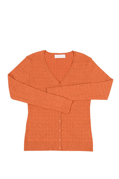 istock Elegant orange jumper  on a white. 105772249