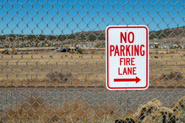istock No parking sign for fire lane 1057723050