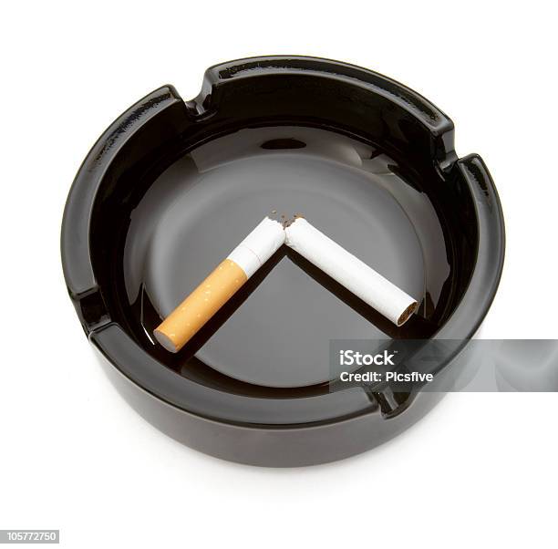 Ashtray Cigarette Smoking Stock Photo - Download Image Now - Addiction, Ashtray, Broken