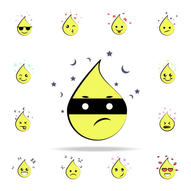 emoji thief icon. EMOJI icons universal set for web and mobile emoji thief icon. EMOJI icons universal set for web and mobile on white background sweat drop emoji stock illustrations