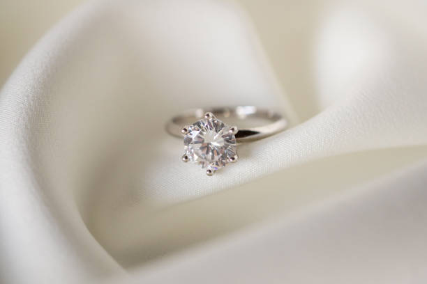 istock Jewelry wedding diamond ring close up 1057734596