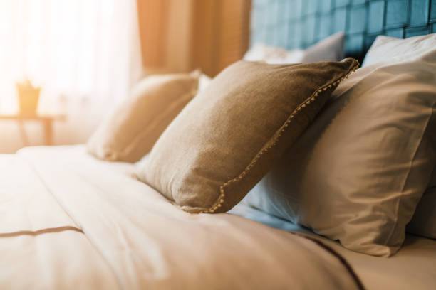 istock house beautiful design concept with soft cozy pillow on bed in bedroom 1057734662
