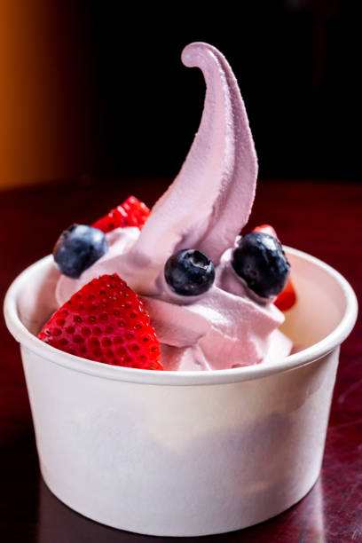 istock Organic Frozen yogurt with organic berries 1057754728