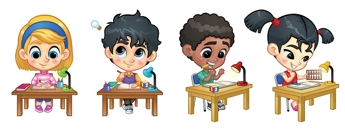 Ilustración de Conjunto De Niños Estudiando En Mesa Escritura Y Countingvector Ilustración Eps 10 y más Vectores Libres de Derechos de Niño - iStock Ilustración de Conjunto De Niños Estudiando En Mesa Escritura Y Countingvector Ilustración Eps 10 y más Vectores Libres de Derechos de Niño - iStock