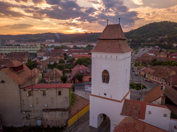 istock Medias citiscape from the air Romania 1057756786