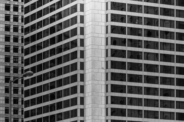 istock modern building exterior, architecture, close up with black and white color 1057761408