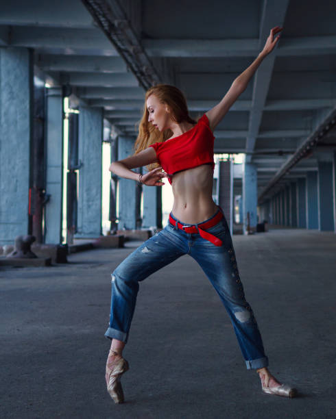 istock Ballerina dancing. Street performance. 1057766406