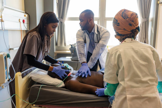 istock Resuscitation Being Performed on an Unconscious Patient 1057770636