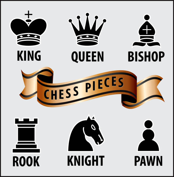 satz von schach stück element, gewinner und verlierer konzept in ein faires spiel. - winner looser stock-grafiken, -clipart, -cartoons und -symbole