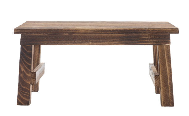 tavolo in legno - furniture table isolated old foto e immagini stock