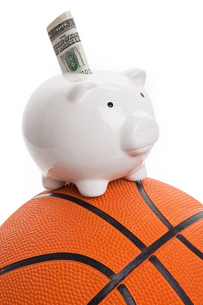 istock Piggy Bank and basketball 105777465