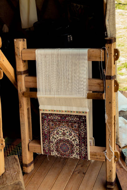 istock Carpet of  traditional types on a loom 1057782764