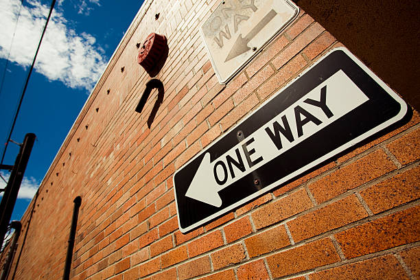 istock Sign reading "One Way" 105778958