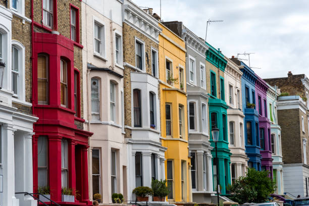 istock Colorful detached houses in Notting Hill 1057794254