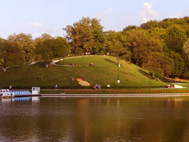 istock Lake park in autumn 1057808712