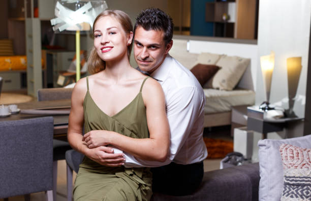 istock Romantic couple at home 1057814940