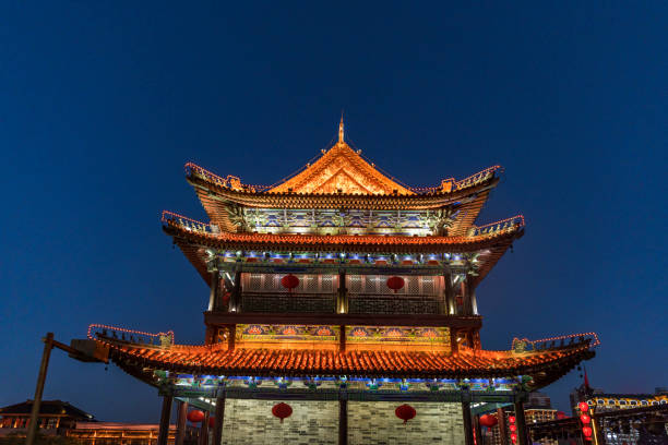 istock Ancient city of xian at sunset 1057832732