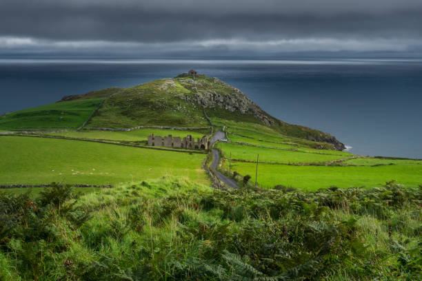 Landscape around Torr head, A Northern Ireland's attraction located on country of antrim near Ballycastle.