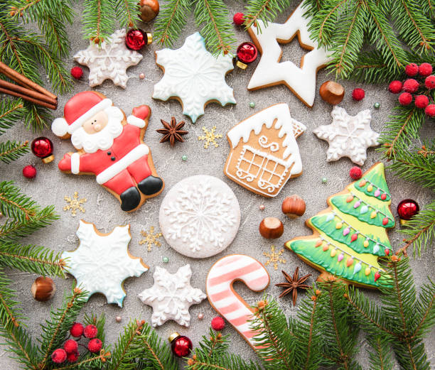 istock Christmas decoration with cookies 1057844348
