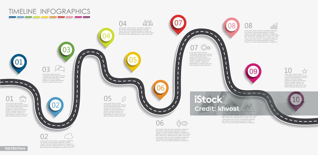 Infographic design template with place for your data. Vector illustration. Infographic design template with place for your text. Vector illustration. Road stock vector