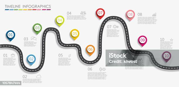 Infographic Design Template With Place For Your Data Vector Illustration Stock Illustration - Download Image Now