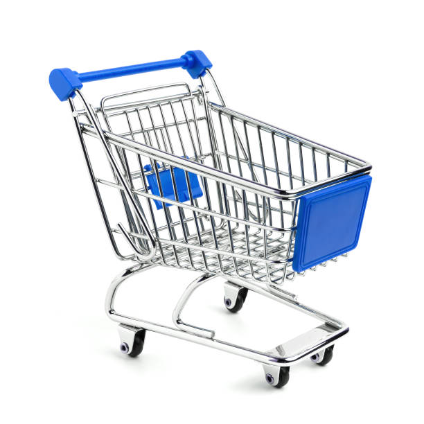 istock Blue shopping cart 1057847990