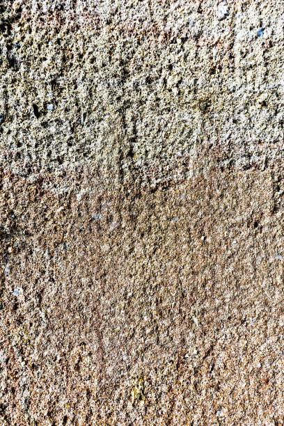 古い石造りの壁のテクスチャと背景 - patched brick pattern textured ストックフォトと画像