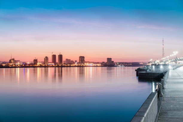 istock Riverside late in the evening. Blagoveshchensk 1057858098