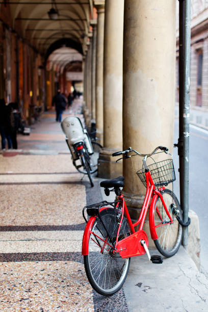 istock Red Bicycle in Bologna Old Town 1057872794