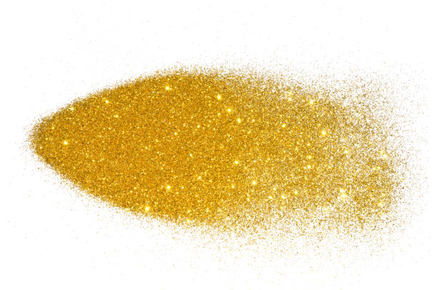 istock Textured background with golden glitter on white 1057878336