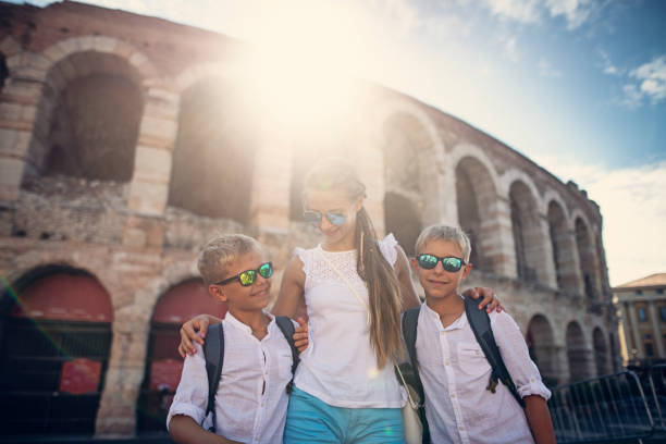 istock Kids sightseeing Verona, Italy 1057878558
