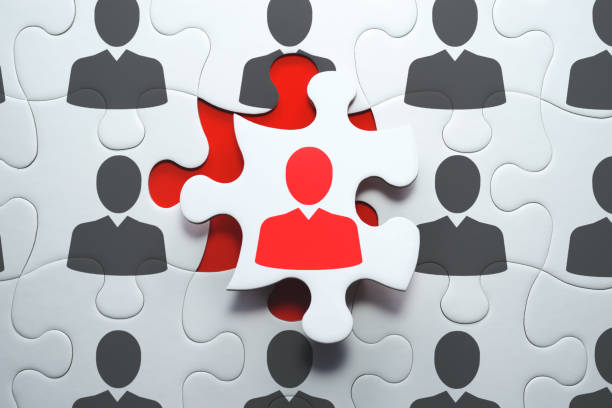 istock Selecting right people for organization's success. Think different and unique concept. 1057878574