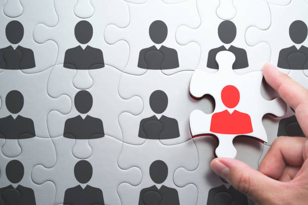 istock Selecting right people for organization's success. Human resource management and selecting leader concept. 1057878596