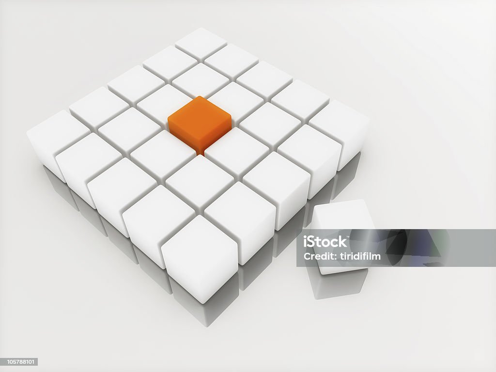 Weiß und orange block series - Lizenzfrei Abstrakt Stock-Foto