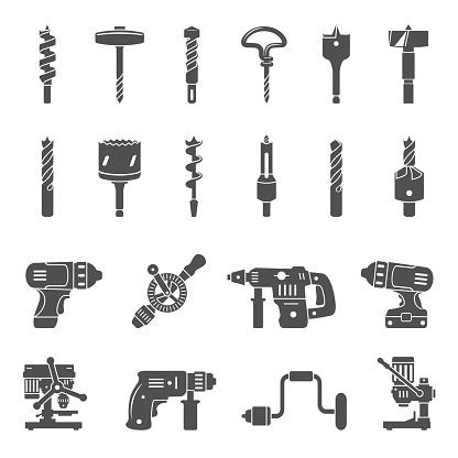 Different types of drills and drill bits
