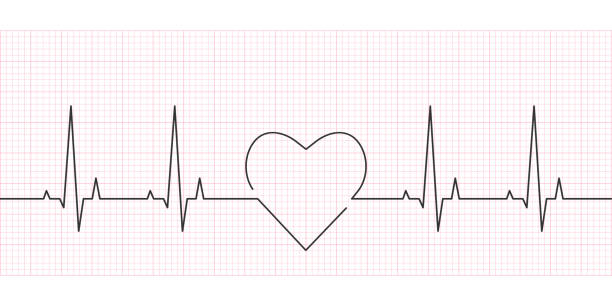 koncepcja cardiogram i ekg z linią bicia serca - rythm stock illustrations