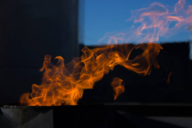 istock Fire. The fire is very hot. Don't play with it. 1057889306
